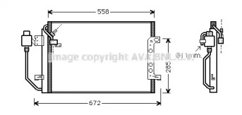AVA QUALITY COOLING msa5257d -  Конденсатор, кондиционер